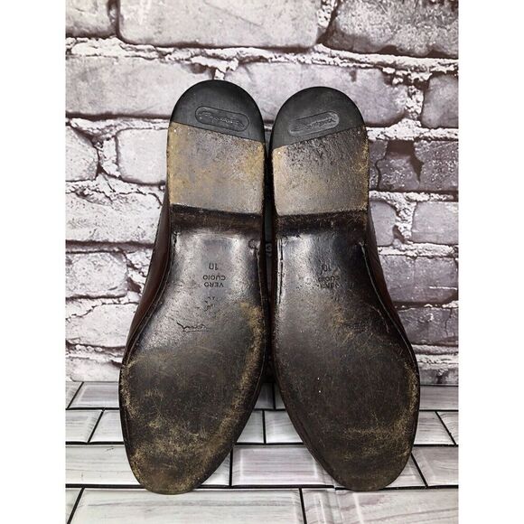 Santoni Relaxed Brown Leather Tassels Loafers Dress Shoes Men Sz 10D US/44EU main image 8